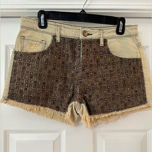 Vintage style denim shorts